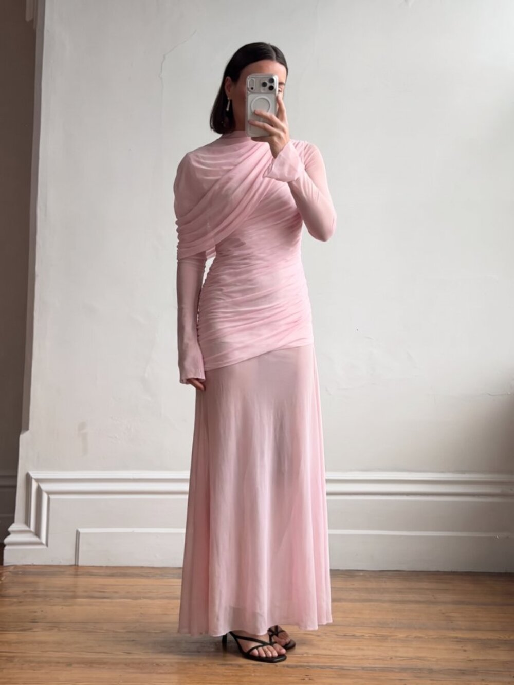 Deme By Gabriella isla maxi dress in baby Pink